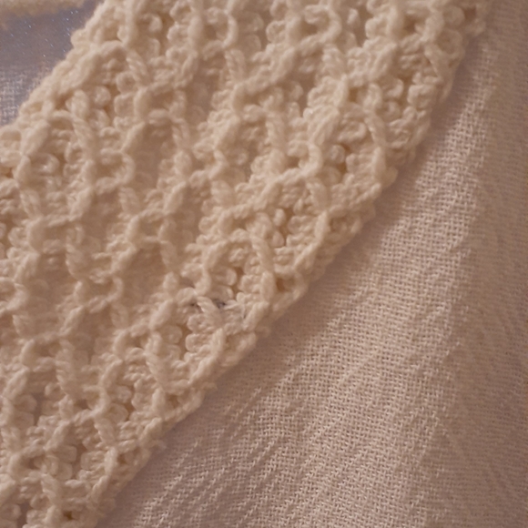 La Rueca Beige Boho Ethnic Tunic - Crocheted Front Placket & 3/4 Sleeves size S - Picture 4 of 8